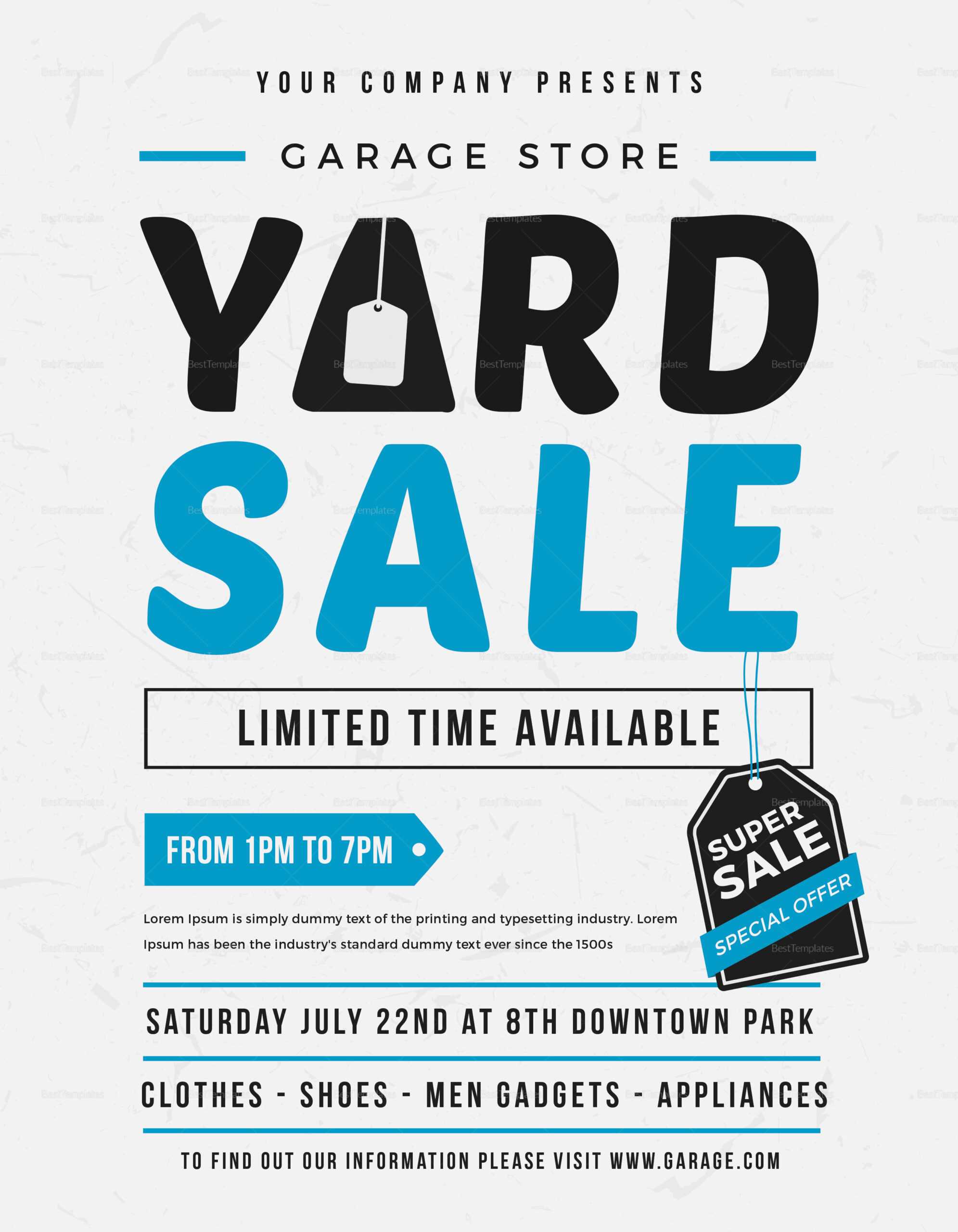 Unique Yard Sale Flyer Template Pertaining To Garage Sale Flyer Template Word
