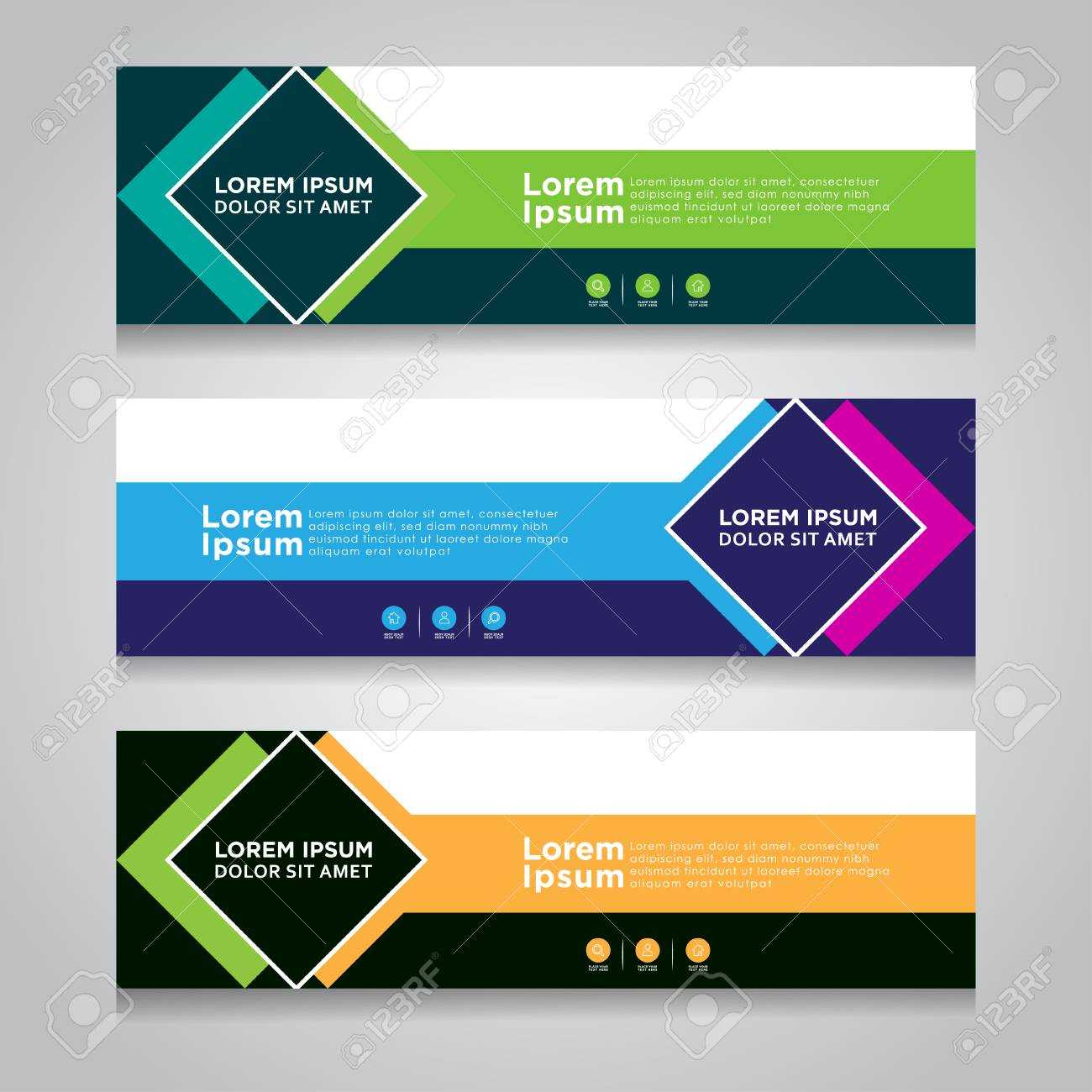 Vector Abstract Design Web Banner Template. Web Design Elements.. Pertaining To Photography Banner Template