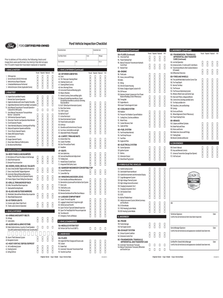 Vehicle Inspection Checklist Template – 2 Free Templates In With Regard To Vehicle Checklist Template Word