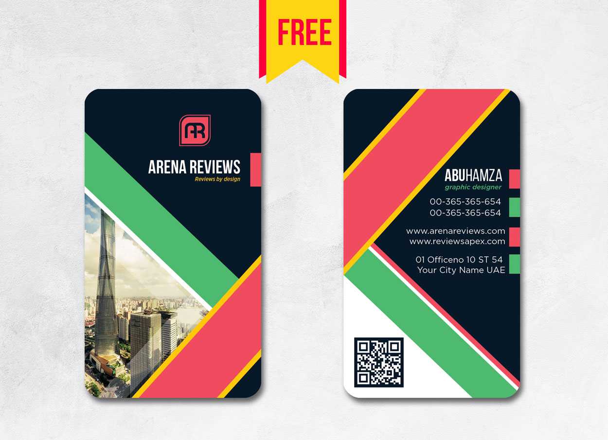 Vertical Business Card Design Psd – Free Download | Arenareviews With Blank Business Card Template Photoshop