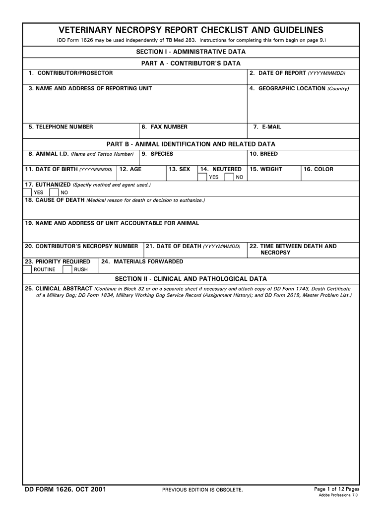 Veterinary Necropsy Report – Fill Online, Printable Within Blank Autopsy Report Template