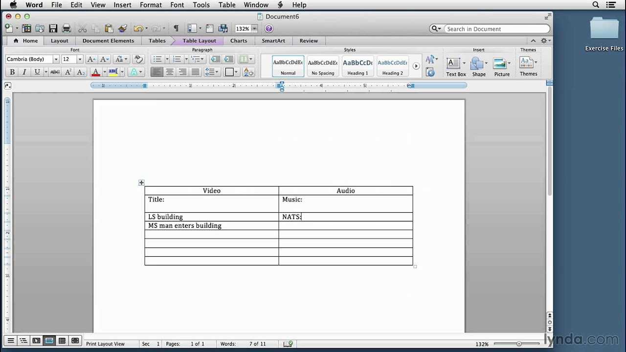 Video Script Writing Tutorial: Setting Up A Two Column Script In Word |  Lynda With Microsoft Word Screenplay Template