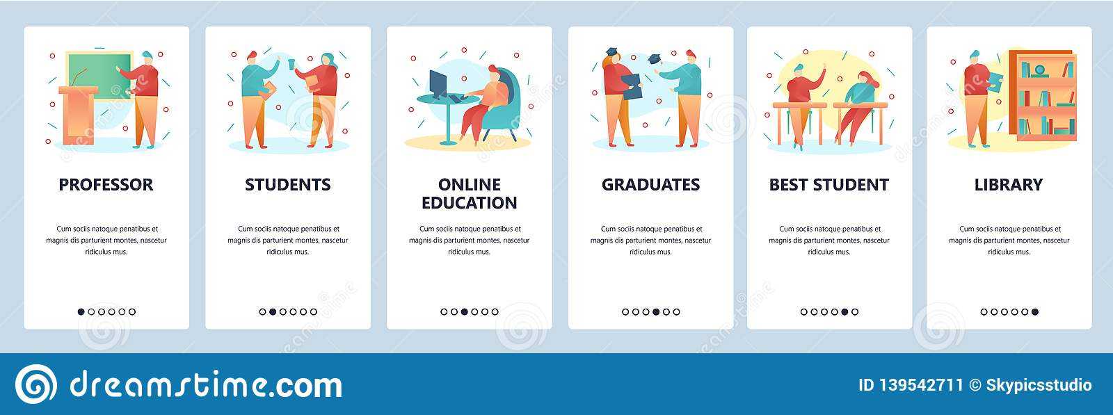 Web Site Onboarding Screens. College Education And Throughout College Banner Template