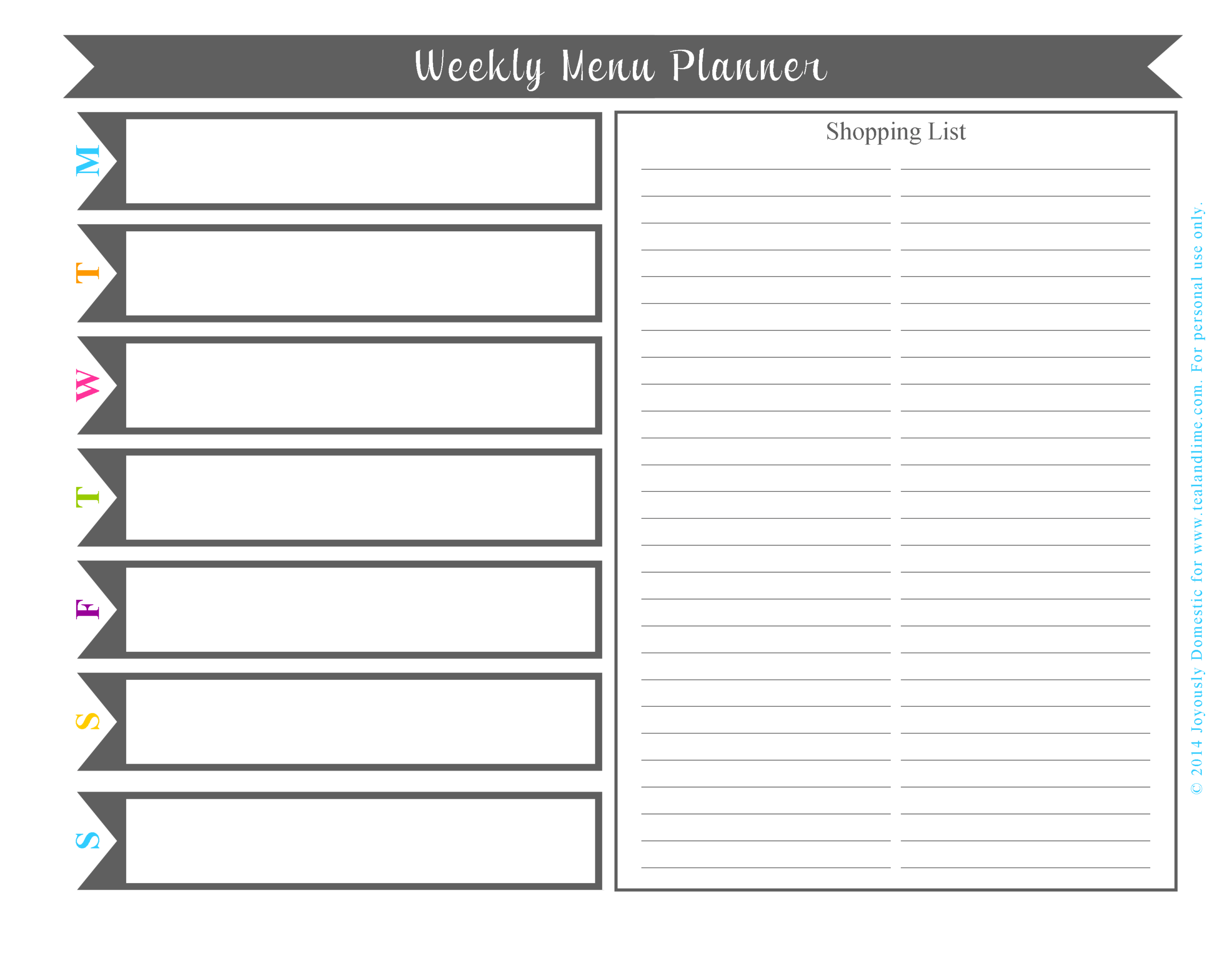 Weekly Meal Planning Printable – Dalep.midnightpig.co With Regard To Menu Planning Template Word