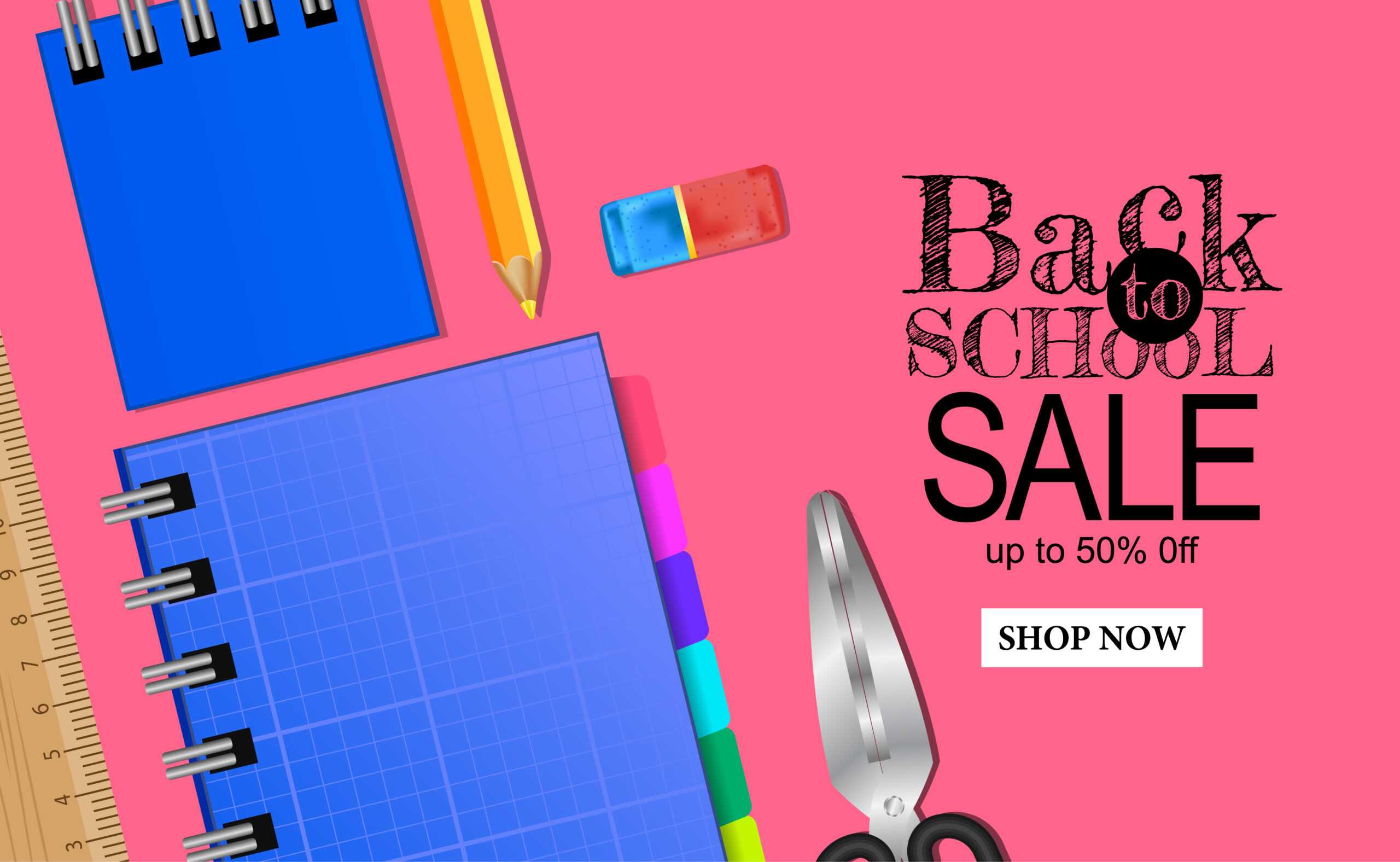 Welcome Back To School Sale Banner Template With Stationary Within Welcome Banner Template