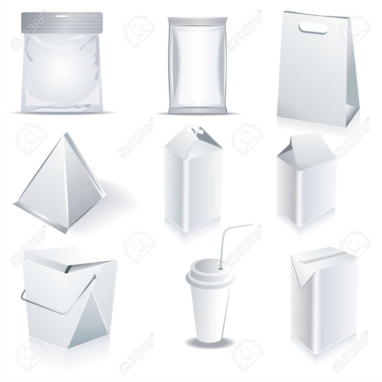 White Package Templates Pertaining To Blank Packaging Templates