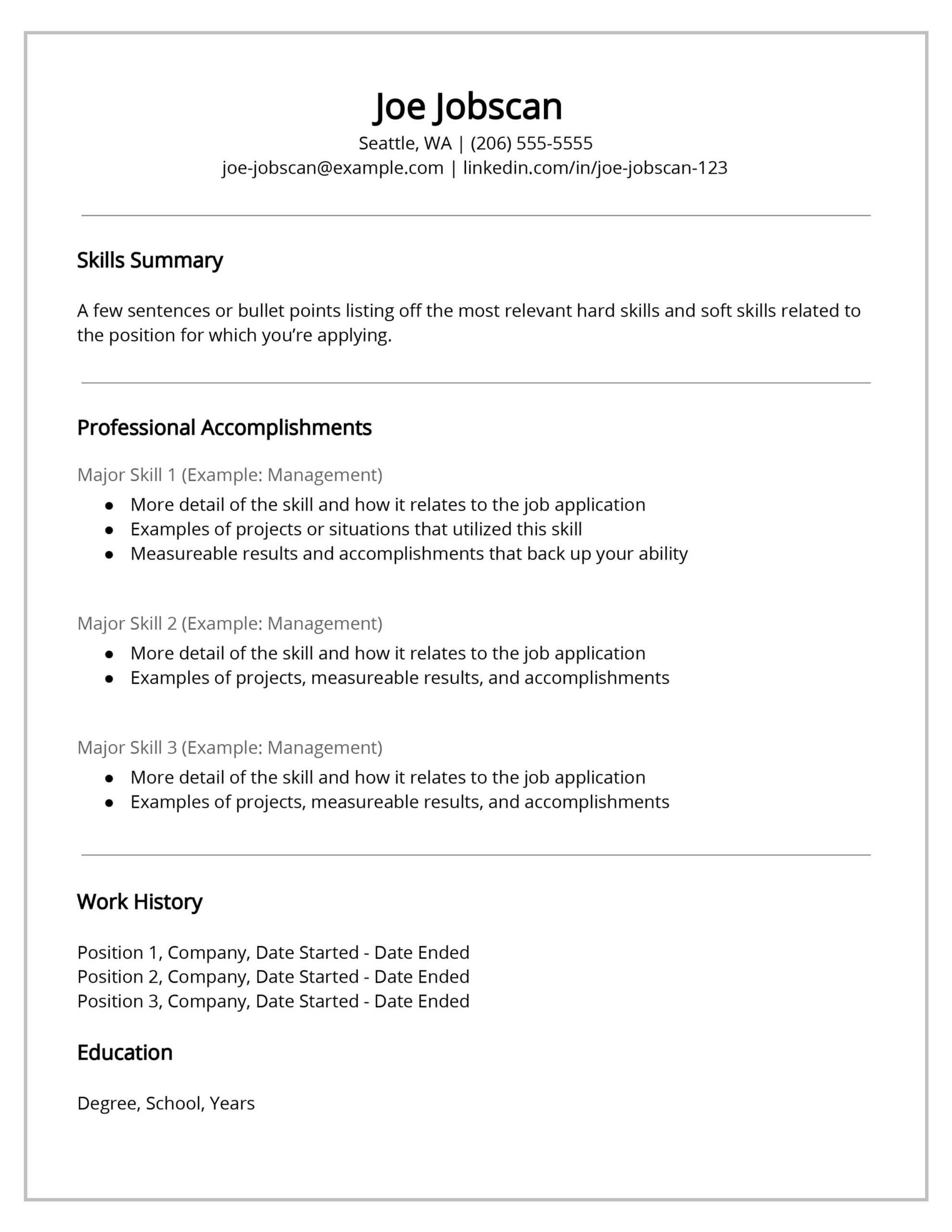 Why Recruiters Hate The Functional Resume Format – Jobscan Blog Within Combination Resume Template Word