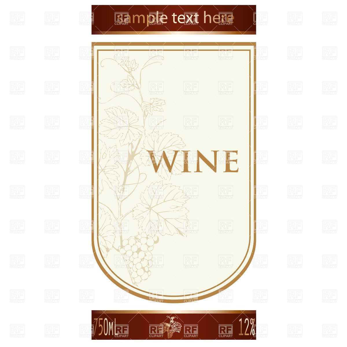 Wine Label Clipart Intended For Blank Wine Label Template