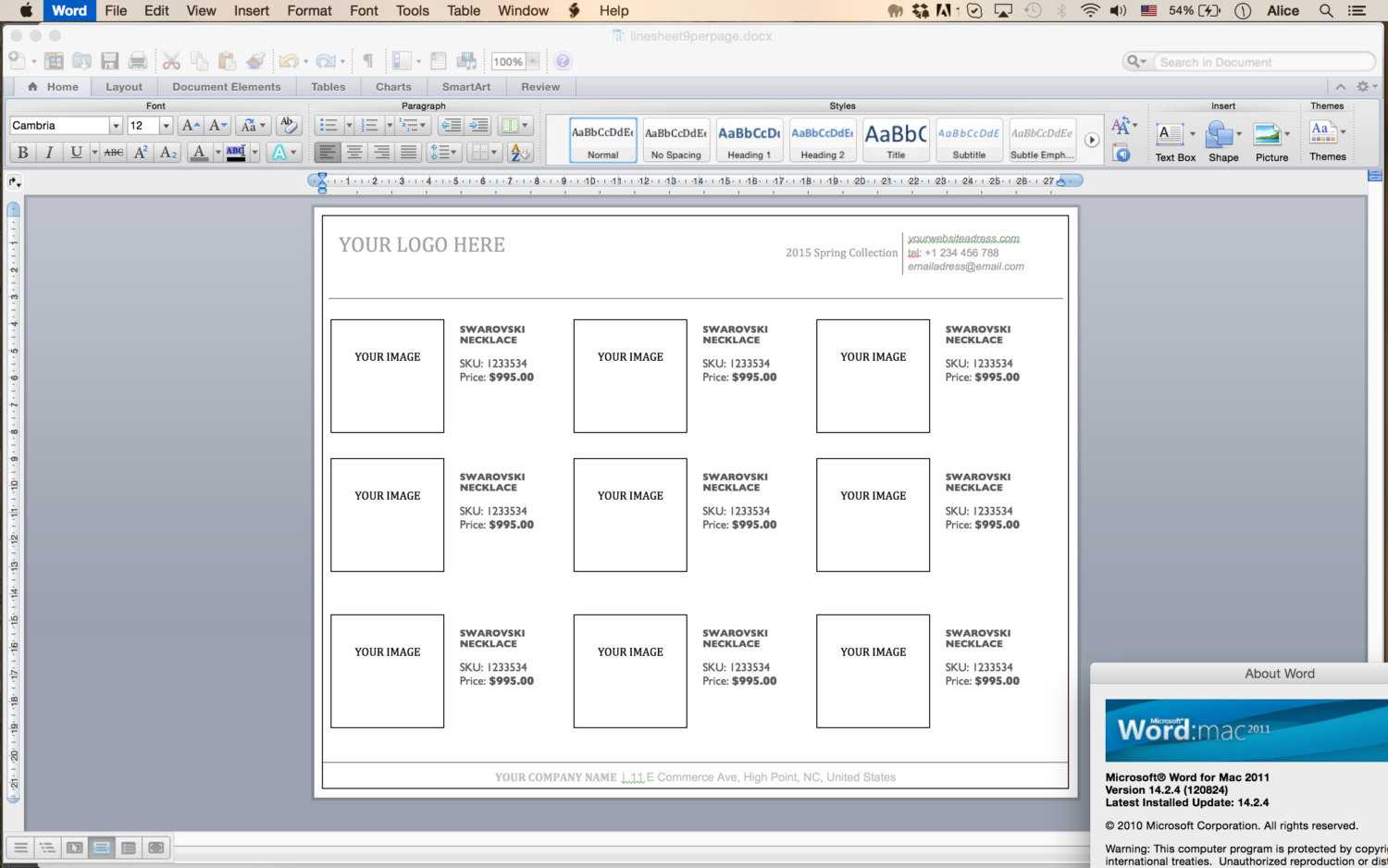Word Catalog Template – Dalep.midnightpig.co Regarding Catalogue Word Template