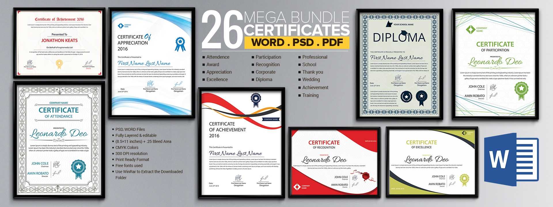 Word Certificate Template – 53+ Free Download Samples Pertaining To Certificate Templates For Word Free Downloads