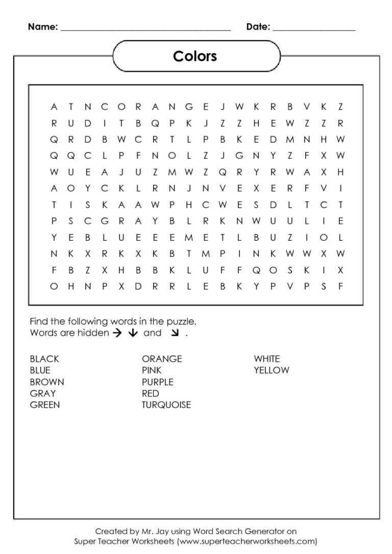 Word Search Template 20 X 20