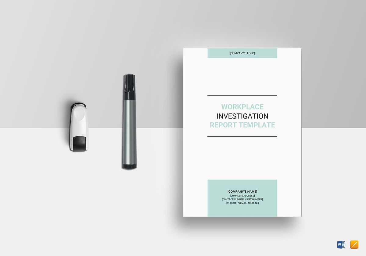 Workplace Investigation Report Template Inside Investigation Report Template Doc