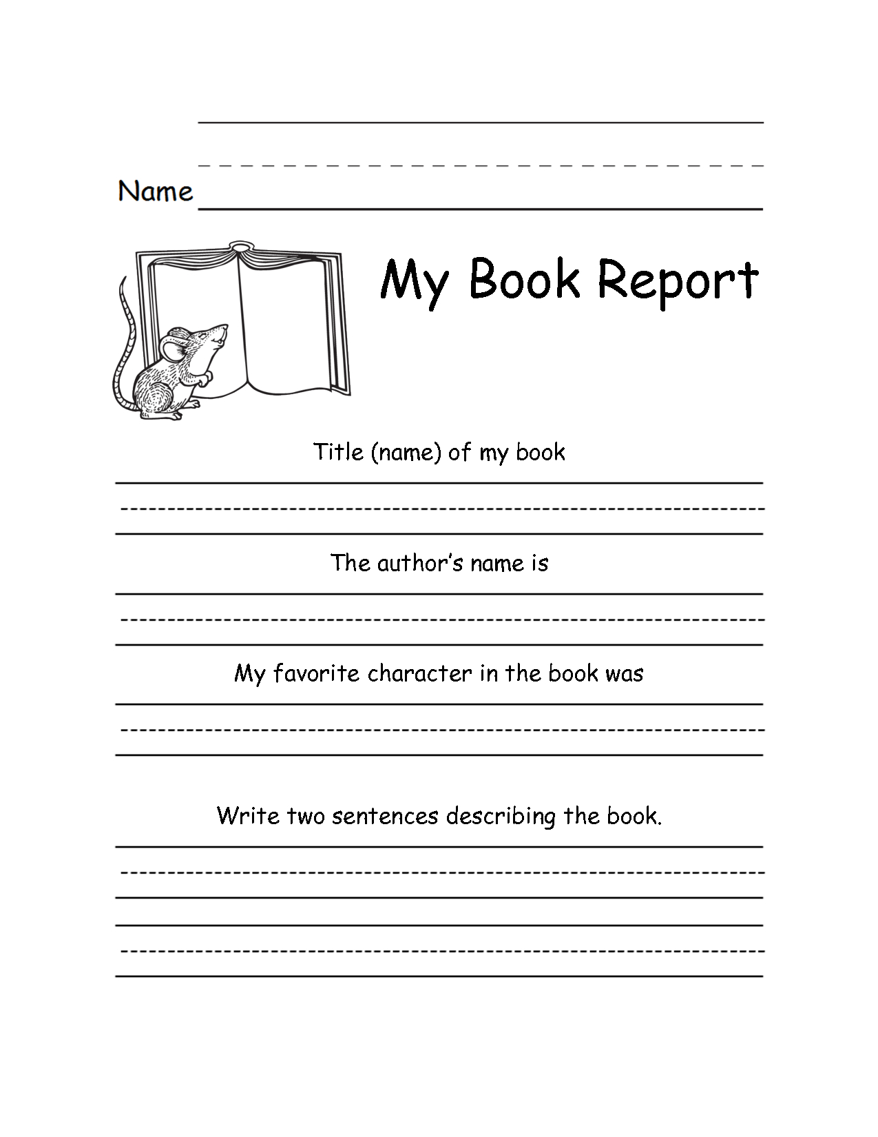 Worksheet Ideas ~ Book Report Template 1St Grade Kola Regarding Book Report Template 5Th Grade