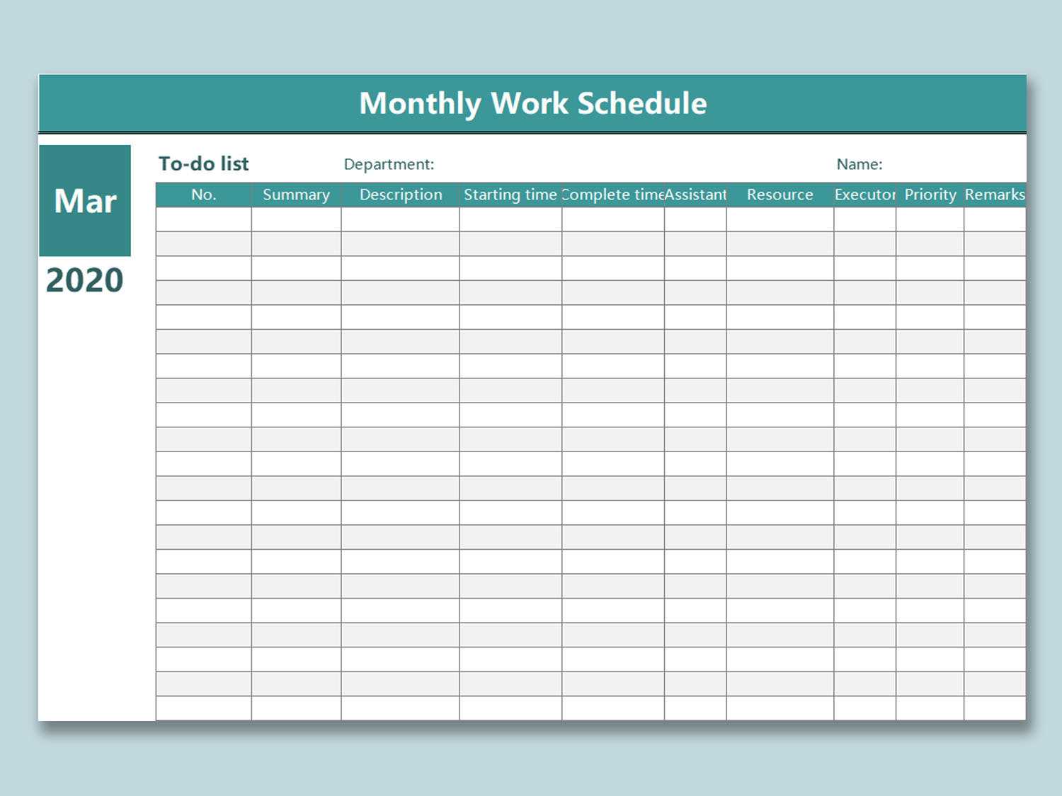 Wps Template – Free Download Writer, Presentation Within Blank Monthly Work Schedule Template