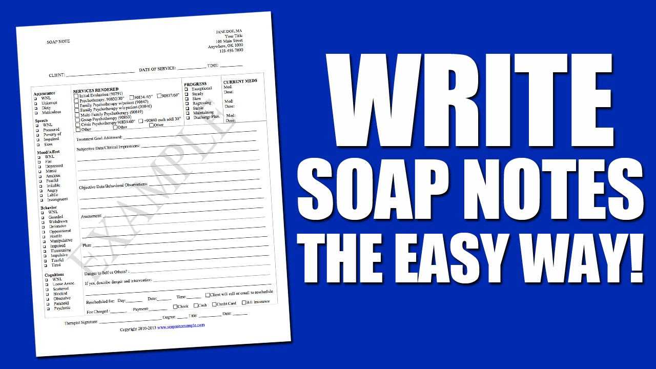 Write Soap Notes The Easy Way Using A Soap Note Template Throughout Soap Note Template Word