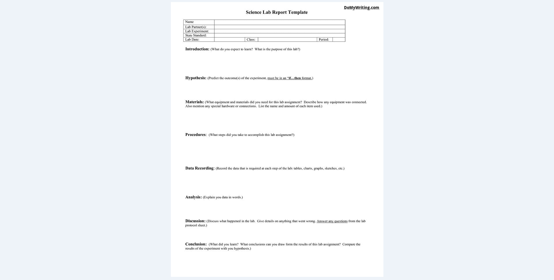 Writing A Lab Report: Everything A Student Should Know To Regarding Lab Report Template Middle School